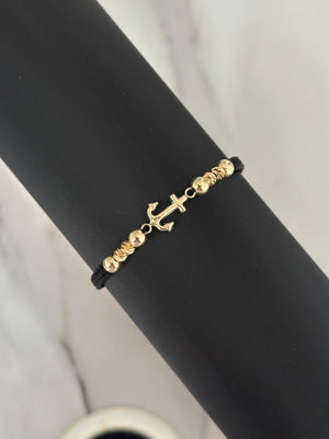 Pulsera ancla pequeña (5mm- diamantado 4mm)