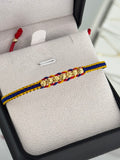 Pulsera tejida balín #4 diamantado BLZ