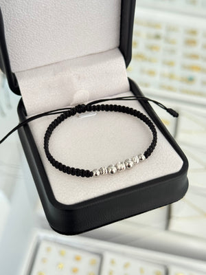 Pulsera acero y diamantado. N de balín: #5 diamantado, #5 acero, #4 diamantado, #4 acero