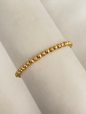 Pulsera balín 4mm diamantada y lisa