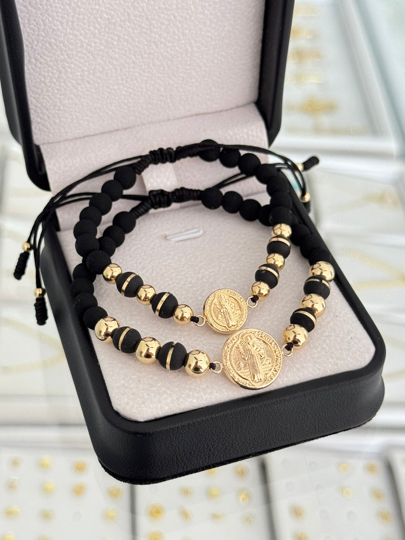 Pulseras pareja san Benito
