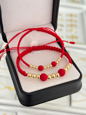 Pulseras pareja balín y neopreno