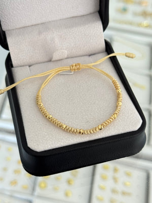 Pulsera tejido serpiente. N de balín #3 diamantado