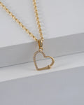Cadena Gcc It 2.5mm 45cms + dije amour dore 17-16mm