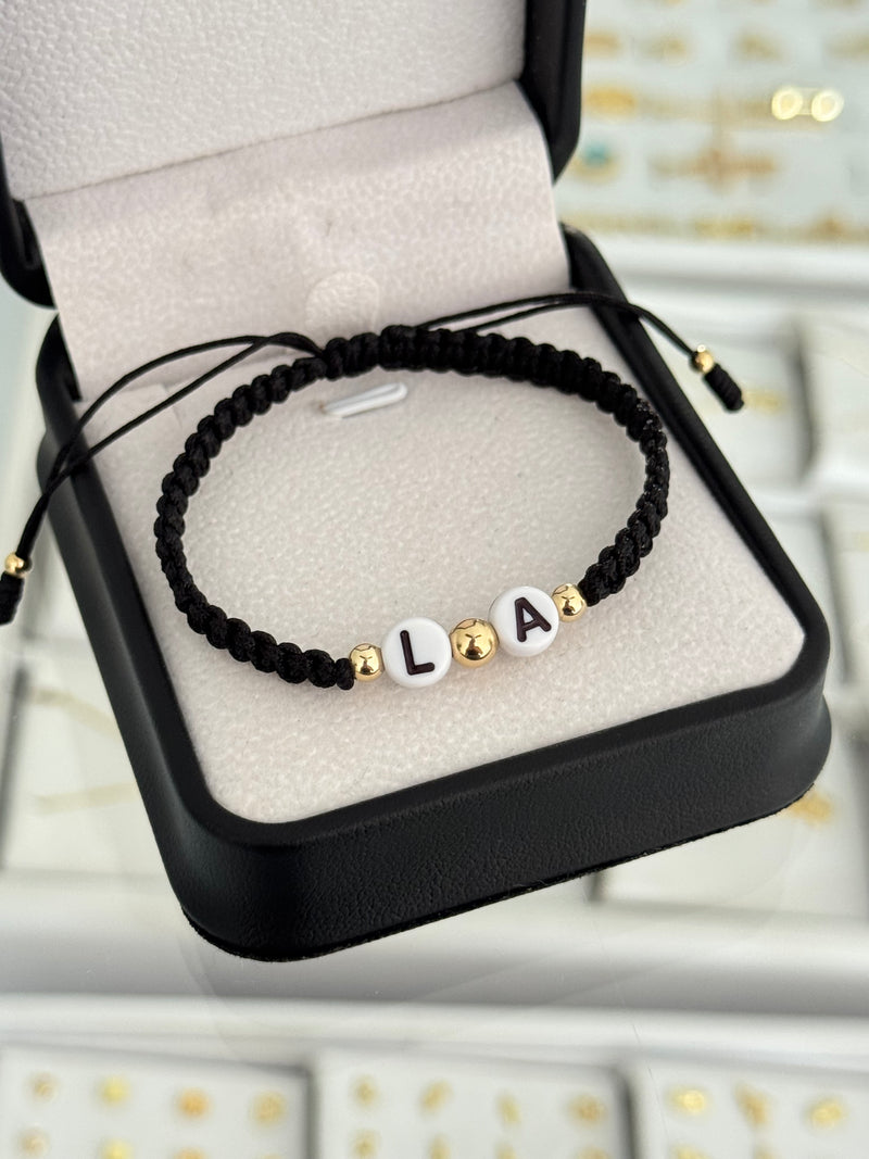 Pulsera inicial. N de balín: #4 liso, #5 liso