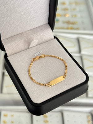 Pulsera tejido 5x1 2mm*13cm / placa lisa 5*20mm