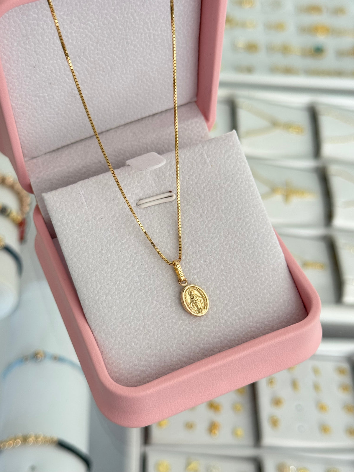 Cadena veneciana it 0.7mm 45cms + Dije milagrosa mini exclusive
