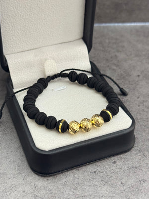 Pulsera balin y neopreno. N de balín: #8 diamantado, neopreno argollado #8, neoprenos rayado #8 (sin punteros)