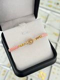 Pulsera rlx rosado pequeño. N de balín: #4 diamantado.