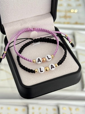 Pulseras pareja iniciales