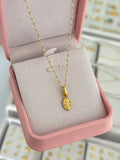 Cadena Singapur it 1.2mm 45cms + dije milagrosa 12mm