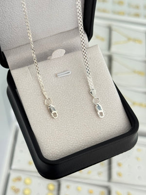 Conjunto esclavas China 3mm 19.5cms / 2mm 16cms Plata Ley 925