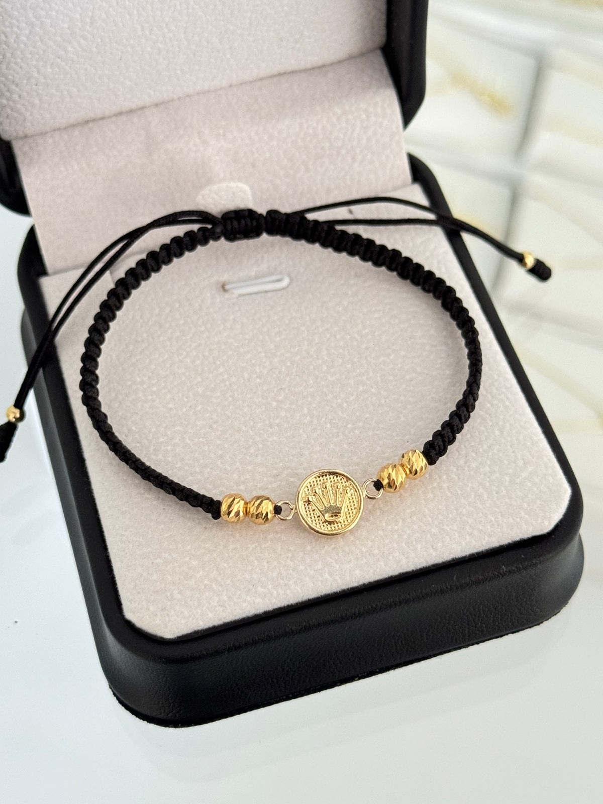 Pulsera corona rlx. N de balín: #4 diamantado