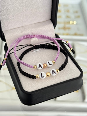 Pulseras pareja iniciales