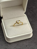 Anillo ajustable corazón popocho con piedra