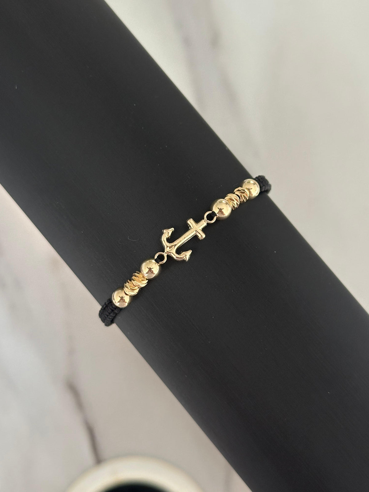Pulsera ancla pequeña (5mm- diamantado 4mm)