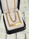 Conjunto cubana 4mm alta gama (cadena + esclava placa)