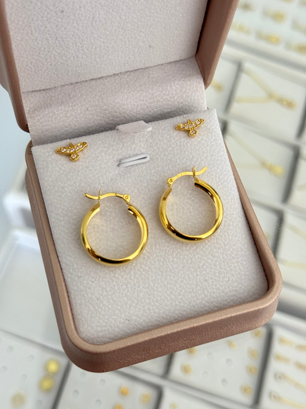 Argollas 2.2cms + Topos Espíritu Santo