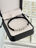 Pulsera acero y diamantado. N de balín: #6 diamantado, #6 acero, #5 diamantado, #5 liso, #4 diamantado