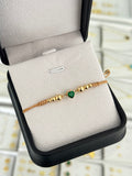 Pulsera corazón verde. N de balín: #3, #4, #5