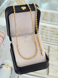 Conjunto diamantado (cadena balin diamantado 2.6mm 60cms + esclava militar balin diamantado 3mm 21cms)