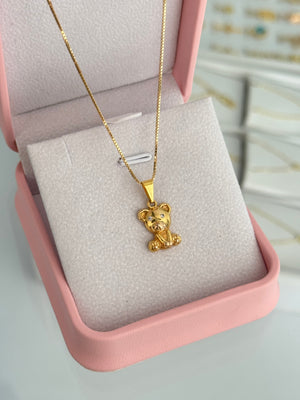 Cadena veneciana it 0.7mm 45cms + Dije oso Teddy