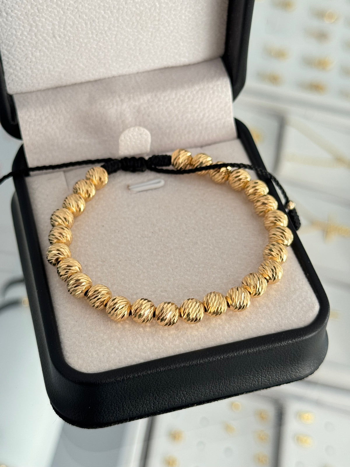 Pulsera completa diamantada. N de balín: #6 diamantado
