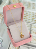 Cadena grumeta rada it 45cms + Dije butterfly rose