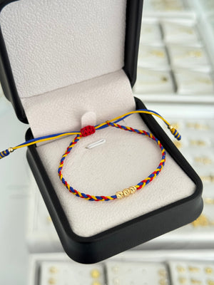Pulsera trenzada diamantada. N de balín: #4