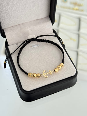 Pulsera ancla pequeña. N de balín: #5 diamantado.