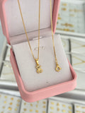 Conjunto osito circonias (cadena y pulsera cubanita it 1.5mm 45 / 16cms + dije)