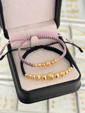 Pulseras pareja diamantada