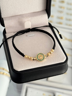 Pulsera rlx verde. N de balín: #4 liso, #4 diamantado.