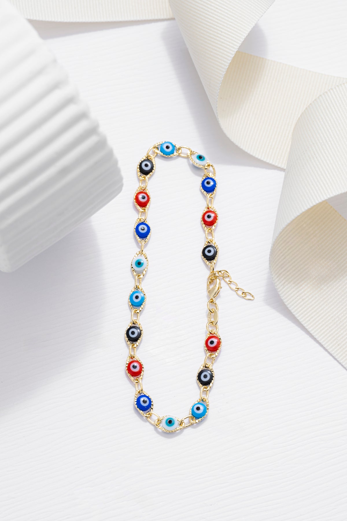 Tobillera ojo turco multicolor 23cms + extensor