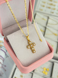 Conjunto marine (cadena marine it 2.8mm 45cms + pulsera marine it 1.5mm 16cms + dije charm crystal)