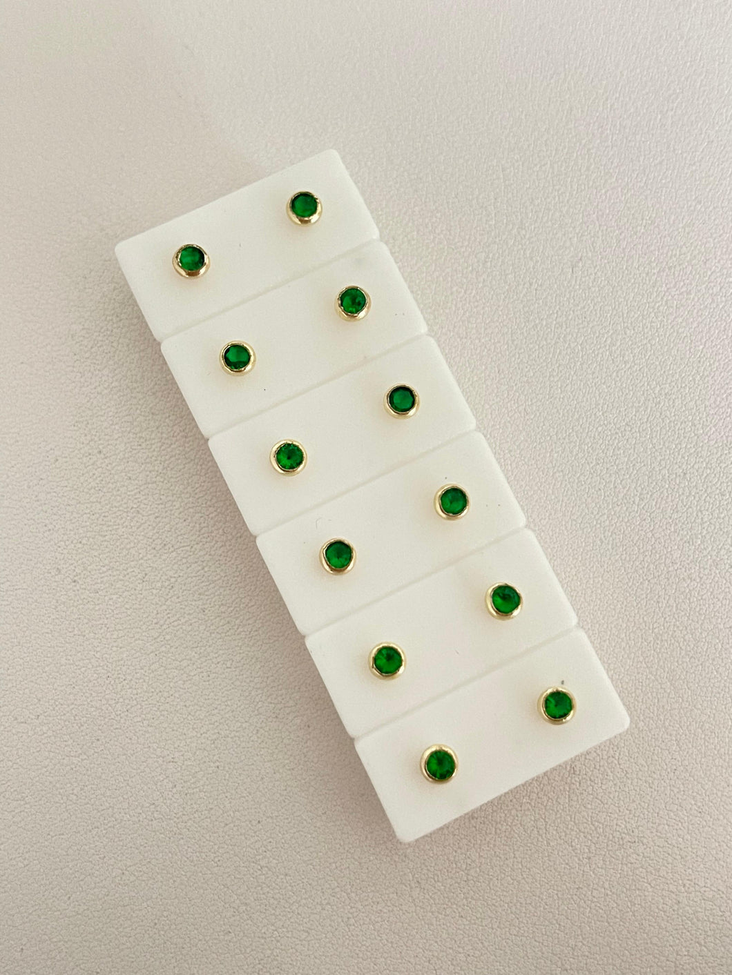 Topos piedra verde broche de seguridad exclusive