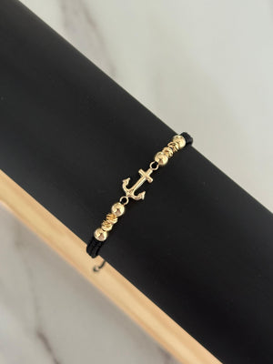 Pulsera ancla pequeña (5mm- diamantado 4mm)