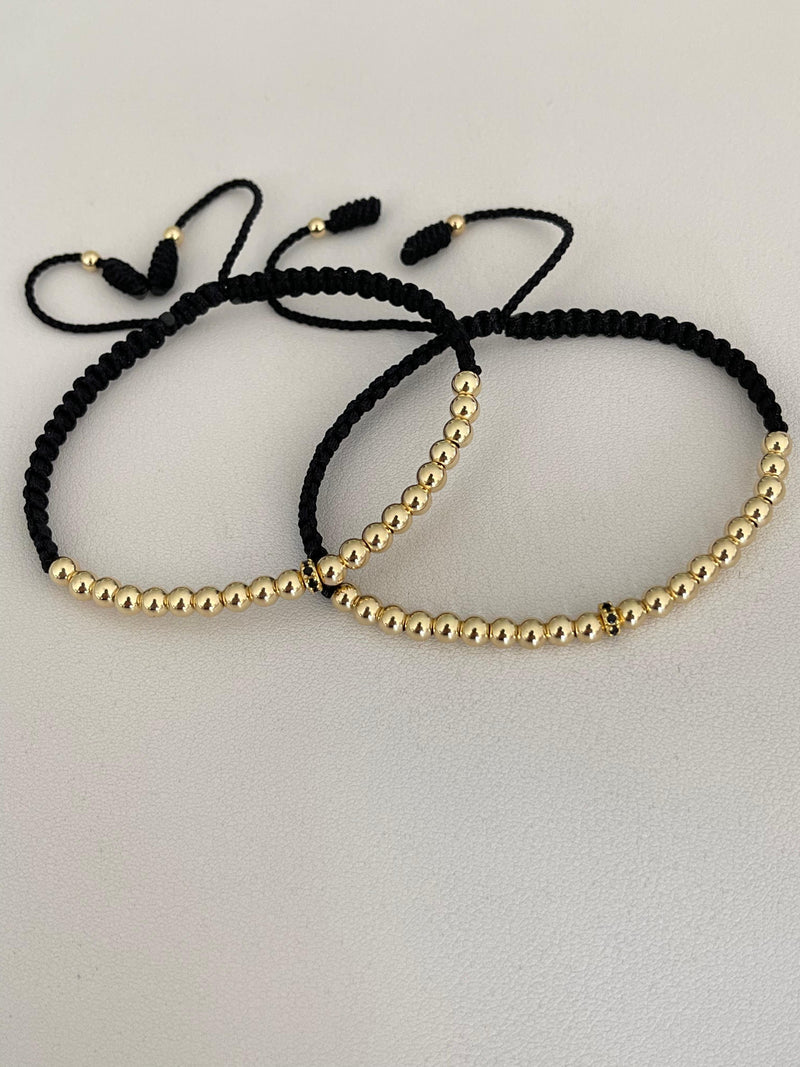 Pulseras pareja circon (4mm)