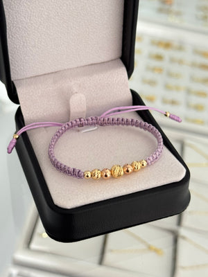 Pulsera diamantada dama. N de balín: #4, #5 diamantado, #5 rosado, #6 diamantado.