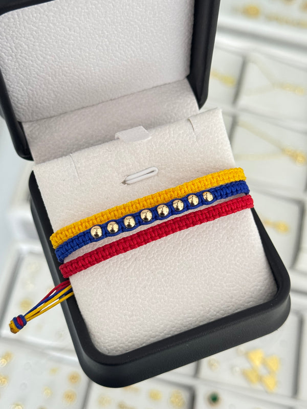 Pulsera tricolor. N de balín: #4