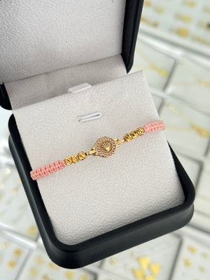 Pulsera rlx rosado pequeño. N de balín: #4 diamantado.