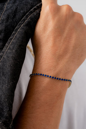 Esclava circonias azul unisex 16 Cms + Extenso