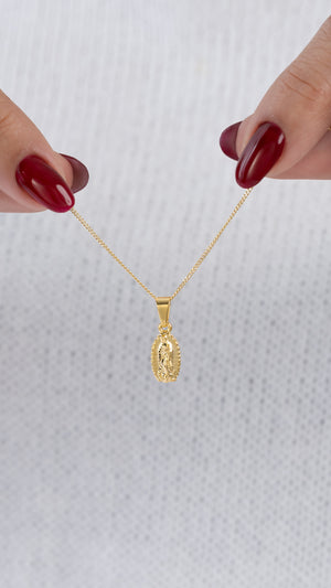 Cadena cubanita it 1mm 45cms + dije Guadalupe finita