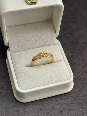 Anillo ajustable 2 hilo con doble infinito