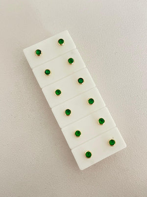 Topos piedra verde broche de seguridad exclusive