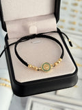 Pulsera rlx verde. N de balín: #4 liso, #4 diamantado.