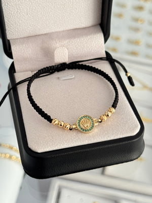 Pulsera rlx verde. N de balín: #4 liso, #4 diamantado.