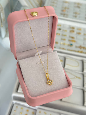 Cadena Singapur it 1.2mm 45cms + dije clover motif