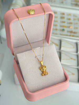 Cadena veneciana it 0.7mm 45cms + Dije oso Teddy