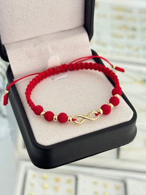 Pulsera infinito pequeño. N de balín: #4 (caballero)